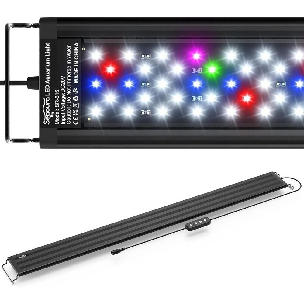 Led Aquarium Light for Plants-Full Spectrum Fish Tank Light with Timer Auto off
